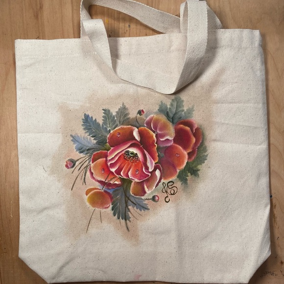 NWT - Hand painted canvas tote - Picture 4 of 4